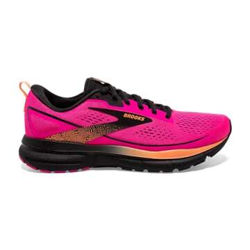 Brooks Women’s Trace 3 Running Shoes - Pink Glo/Black/Orange