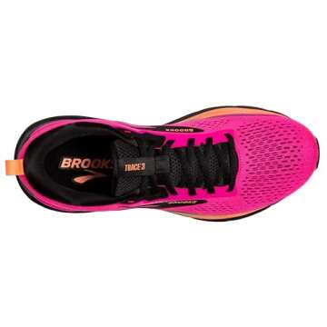 Brooks Women’s Trace 3 Running Shoes - Pink Glo/Black/Orange