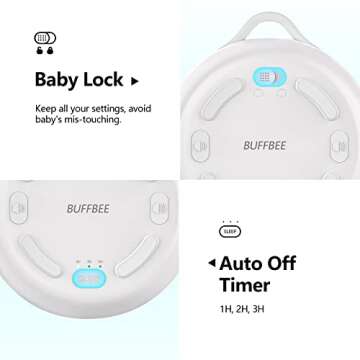 Portable White Noise Machine Baby with 17 Soothing Sounds | 8 Night Lights | USB Rechargeable | Travel Size for Sleeping & On The Go - Nursery Babies Kids