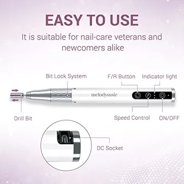 MelodySusie Cordless Electric Nail Drill for All