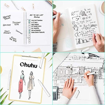 Ohuhu Fineliner Pens - 8-Sizes Waterproof Pigment for Artists