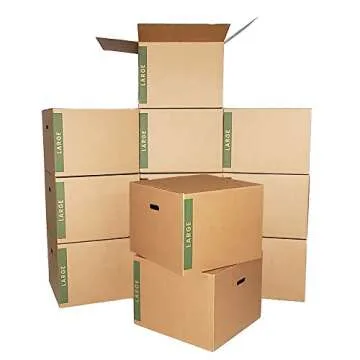 Durable Large Moving Boxes Pack of 12 with Handles