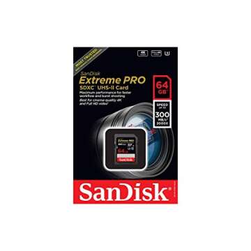 SanDisk SDSDXPK-064G-ANCIN Sandisk Extreme Pro - Flash memory Card - 64 GB - SDXC UHS-II - black, Gr...