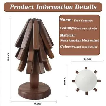 Stylish Wooden Trivets for Hot Dishes Set of 3