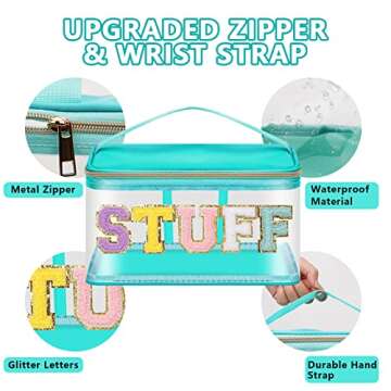 Iqimott Clear Makeup Bag - Stylish & Waterproof Organizer