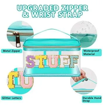 Iqimott Clear Makeup Bag - Stylish & Waterproof Organizer