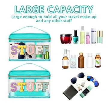 Iqimott Clear Makeup Bag - Stylish & Waterproof Organizer
