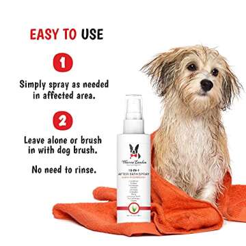 Warren London - 10-in-1 After Bath Spray and Leave-In Conditioner for Dogs and Cats, Removes and Prevents Tangles, Matts and Promotes a Shiny, Great Smelling Coat - 4 Fl. Oz