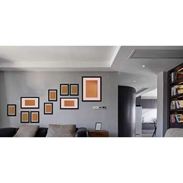 FUNTRESS Black Wall Photo Frames Set - 10 Pieces Stylish Decor