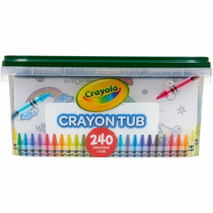 240-Count Crayola Crayon Tub for Kids' Art Projects