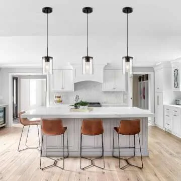OUVR Adjustable Black Pendant Lights for Home Decor