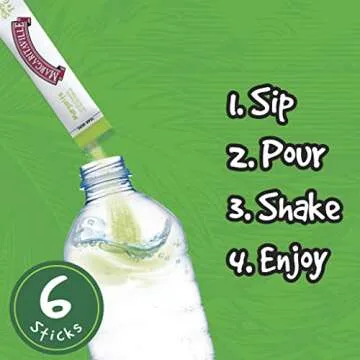 Margaritaville Singles to Go Water Drink Mix - Margarita Flavored, Non-Alcoholic Powder Sticks (12 Boxes with 6 Packets Each - 72 Total Servings), 0.65 Ounce (Pack of 12)