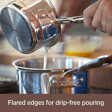 All-Clad Copper Core 5-Ply Stainless Steel Sauté Pan with Steel Lid 5 Quart Induction Oven Broiler Safe 600F Pots and Pans, Cookware Silver