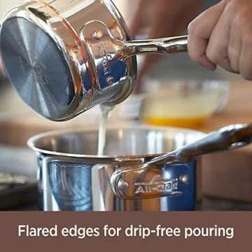 All-Clad Copper Core 5-Ply Stainless Steel Sauté Pan with Steel Lid 5 Quart Induction Oven Broiler Safe 600F Pots and Pans, Cookware Silver