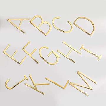 Custom Sideways Initial Necklace for Women, Personalized Letter Jewelry Gift for Her, Best Friend Birthday Present, Mother of the Bride Necklace, Gift for Mom from Daughter – LBIN