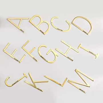 Custom Sideways Initial Necklace for Women, Personalized Letter Jewelry Gift for Her, Best Friend Birthday Present, Mother of the Bride Necklace, Gift for Mom from Daughter – LBIN