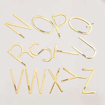 Custom Sideways Initial Necklace for Women, Personalized Letter Jewelry Gift for Her, Best Friend Birthday Present, Mother of the Bride Necklace, Gift for Mom from Daughter – LBIN