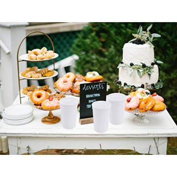 Fasmov 30 Pack Reusable Plastic Tumblers for Events