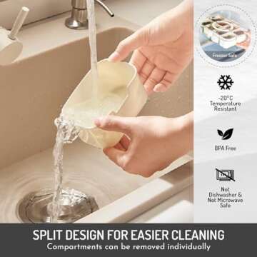 banmagately 2PCS Divided Serving Tray with Lid and Handle, Charcuterie Box Snackle Box Container, 8 Compartments Snack Tray Portable Travel Snack Box Snack Container for Snacks (Set)