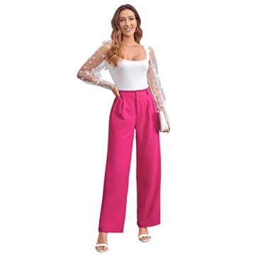 Stylish High-Waisted Wide Leg Trousers for Women