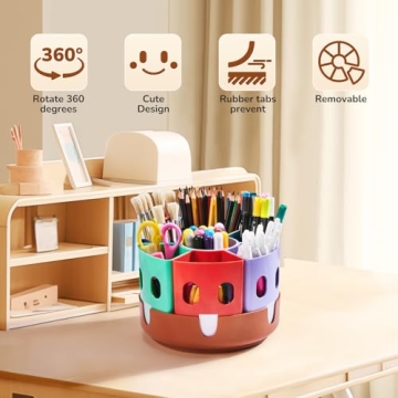 GAMENOTE Rotating Art Supply Storage Organizer for Kids