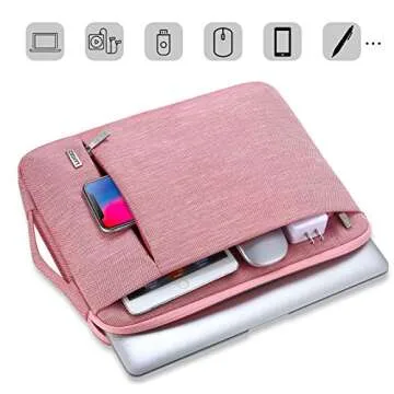 LANDICI 360° Protective Laptop Sleeve for 15.6 Inch Devices - Stylish & Functional