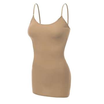 Emmalise Women's Long Camisole Adjustable 3Pk for Layering