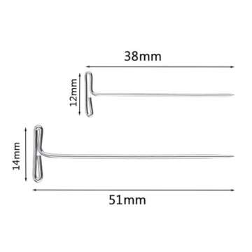 150 Pcs T Pins, Sewing Pins for Blocking Knitting, Modelling, Wig Making and Crafts, Straight Pins T...