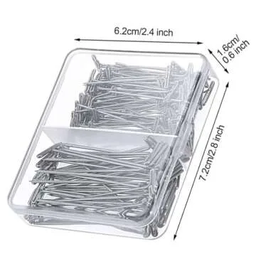150 Pcs T Pins, Sewing Pins for Blocking Knitting, Modelling, Wig Making and Crafts, Straight Pins T-Pins Stainless Steel Nickel Plated with Storage Box (1.5 Inch，2 Inch)