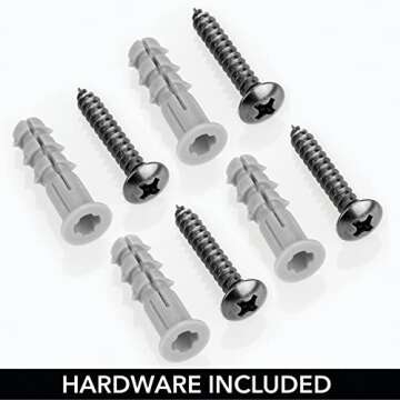 mDesign Steel Towel Holder - Stylish Bathroom Organizer