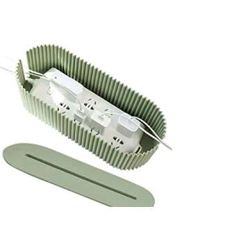 Cable Management Box Large by Desk York - Cord Organizer Box to Hide Power Strips - Surge Protector Cable Organizer Box for Home and Office - Cord Hider and Management Green Box with Wire Organizer