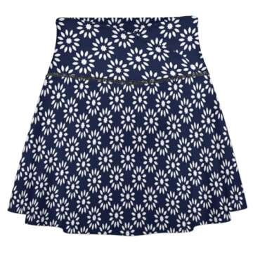 Cerburny Pleated Skirts for Women White Floral Tennis Skirt with Shorts Underneath High Waisted Golf Workout Skort