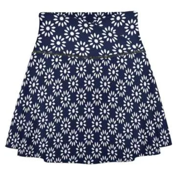 Cerburny Pleated Skirts for Women White Floral Tennis Skirt with Shorts Underneath High Waisted Golf Workout Skort