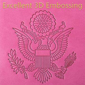 Passport Holder Cover Wallet Travel Essentials RFID Blocking Leather Card Case International Must Haves Travel Accessories for Women Men(101#Pink)