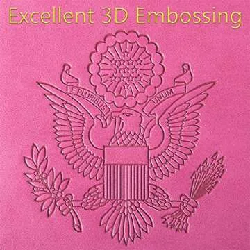 Passport Holder Cover Wallet Travel Essentials RFID Blocking Leather Card Case International Must Haves Travel Accessories for Women Men(101#Pink)