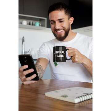Liberal Tears Mug - Funny Coffee Mug for Men | Republican Mug - Gifts for Conservatives | Leftist Tears Trump Cup - Novelty Mug, Funny Political Coffee Mugs, Republican Gifts (Leftist Tears) (11 OZ)