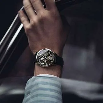 AGELOCER Men's Double-Sided Tourbillon Leather Watch