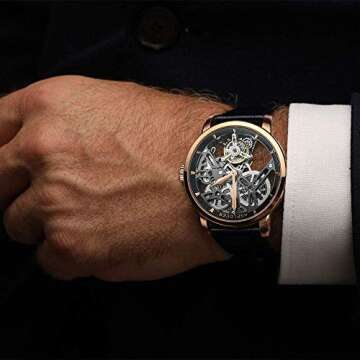AGELOCER Men's Double-Sided Tourbillon Leather Watch