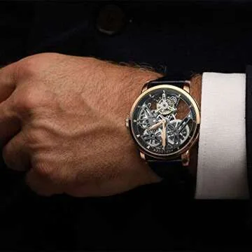 AGELOCER Men's Double-Sided Tourbillon Leather Watch