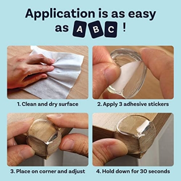 Clear Baby & Pet Corner Protectors - Premium PVC Safety Bumpers