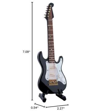 Dselvgvu Miniature Electric Guitar Replica for Home Decoration