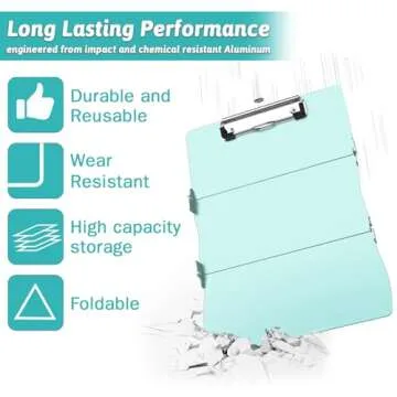 Nursing Clipboard Foldable Clipboard Medical: Nursing Edition Cheat Sheets Aluminum 3 Layers Foldable Clipboard Nursing Pocket Size Profile Clip Nurse Clipboard Notepad for Nurses Students and Doctors
