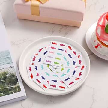 Gersoniel 200 Pieces Sneaker Stickers Workout Fitness Planner Journal Running Stickers Pack for Monthly Weekly Daily Planner Calendar or Journal (Mixed Colors)