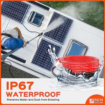 RICH SOLAR 30 Feet 10 Gauge Solar Extension Cable One Pair Connect Solar Panel to Charge Controller