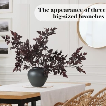 Lyrow Artificial Cimicifuga Leaf Spray - Fall Decor