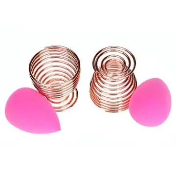 LanMa Rose Gold Beauty Sponge Holder 2-Pack