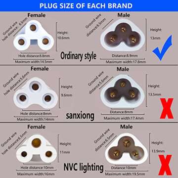 SinLoon UL-LP Certification T5 T8 LED Lamp Connecting Wire Ceiling Lights Daylight LED Integrated Tube Cable Linkable Cords for LED Tube Lamp Holder Socket Fittings with Cables(10FT/3M,1PACK)