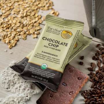 EatToHeal Variety Pack Real Food Bar - Organic Vegan Healthy Gluten Free Protein Bars - Low Sugar Meal Replacement Bar, Non GMO, Never Baked, Plant Based - Crafted to Enjoy, Not Sit on Shelves