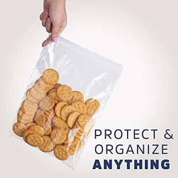 GPI PACK Of 100 , 10"x12" 1 GALLON, CLEAR PLASTIC RECLOSABLE ZIP BAGS,2 mil Thick Poly Baggies With Resealable Zip Top Lock For food, jewelry, medical, and household & office supplies.