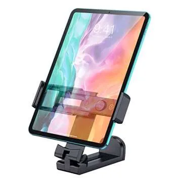 WixGear Universal Airplane Tablet Holder, Airplane Phone Holder, with Multi-Directional Dual 360 Degree Rotation, Pocket Size Tablet Holder for Airplane, (Fits Devices 3.5" to 7.67” Width)